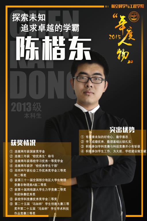 陈楷东年度人物宣传海报